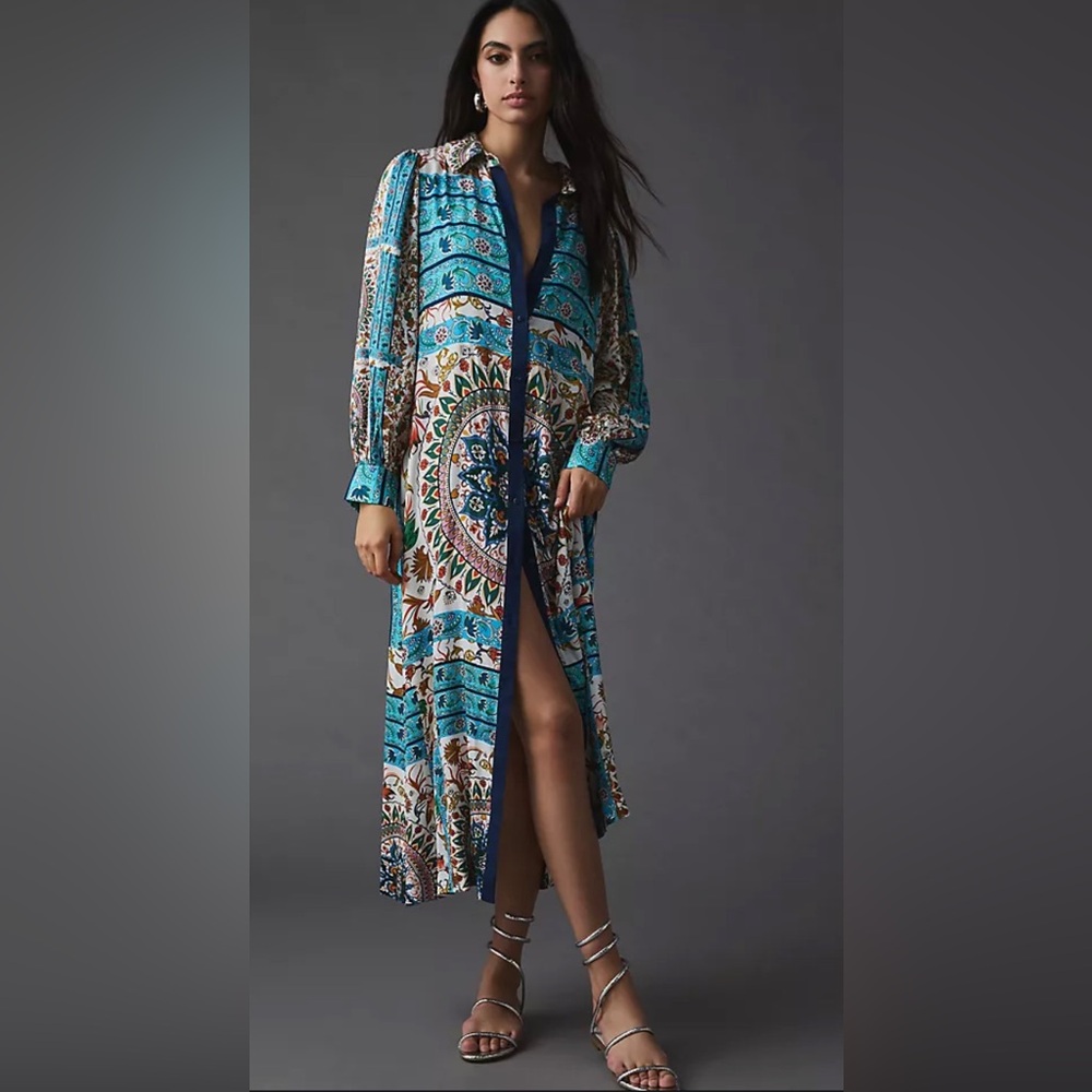 Anthropologie | Let Me Be Printed Shirt Dress